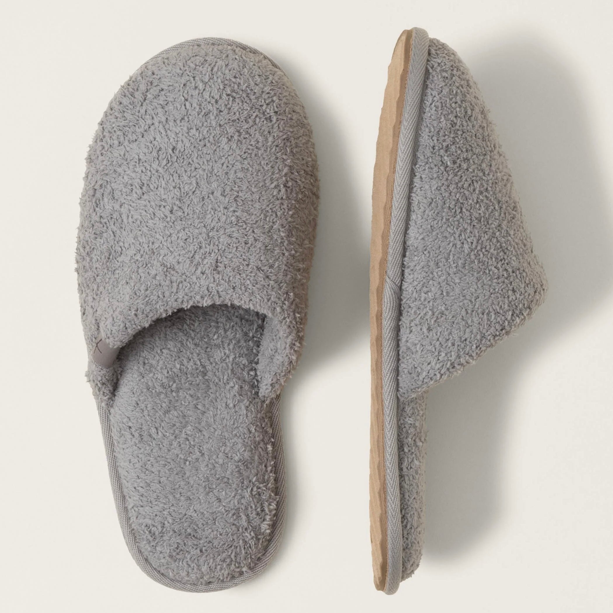 Barefoot Dreams CozyChic Spa Slippers ~ Size M 7/8 ~ Dove Gray - Image 2