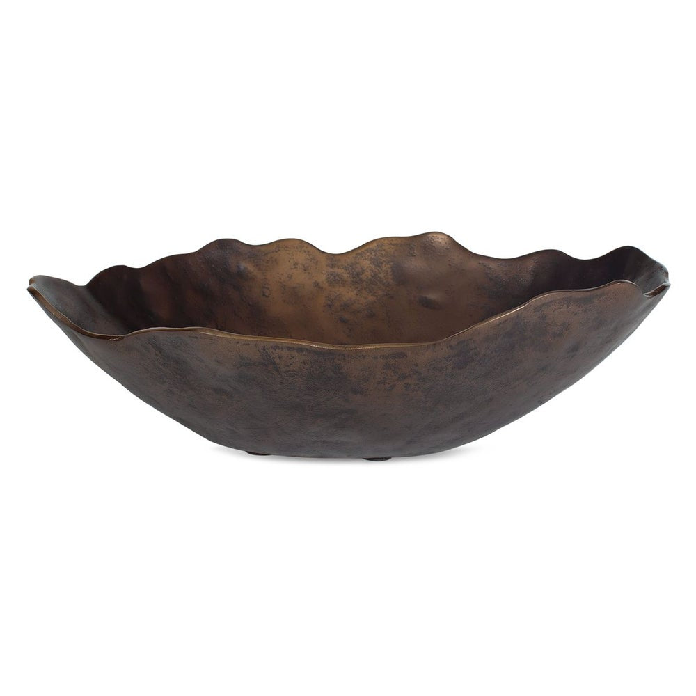 Uttermost Obscura Golden Dark Bronze Wavy Edge Decorative Bowl ~ Indoor And Outdoor Use - Image 2