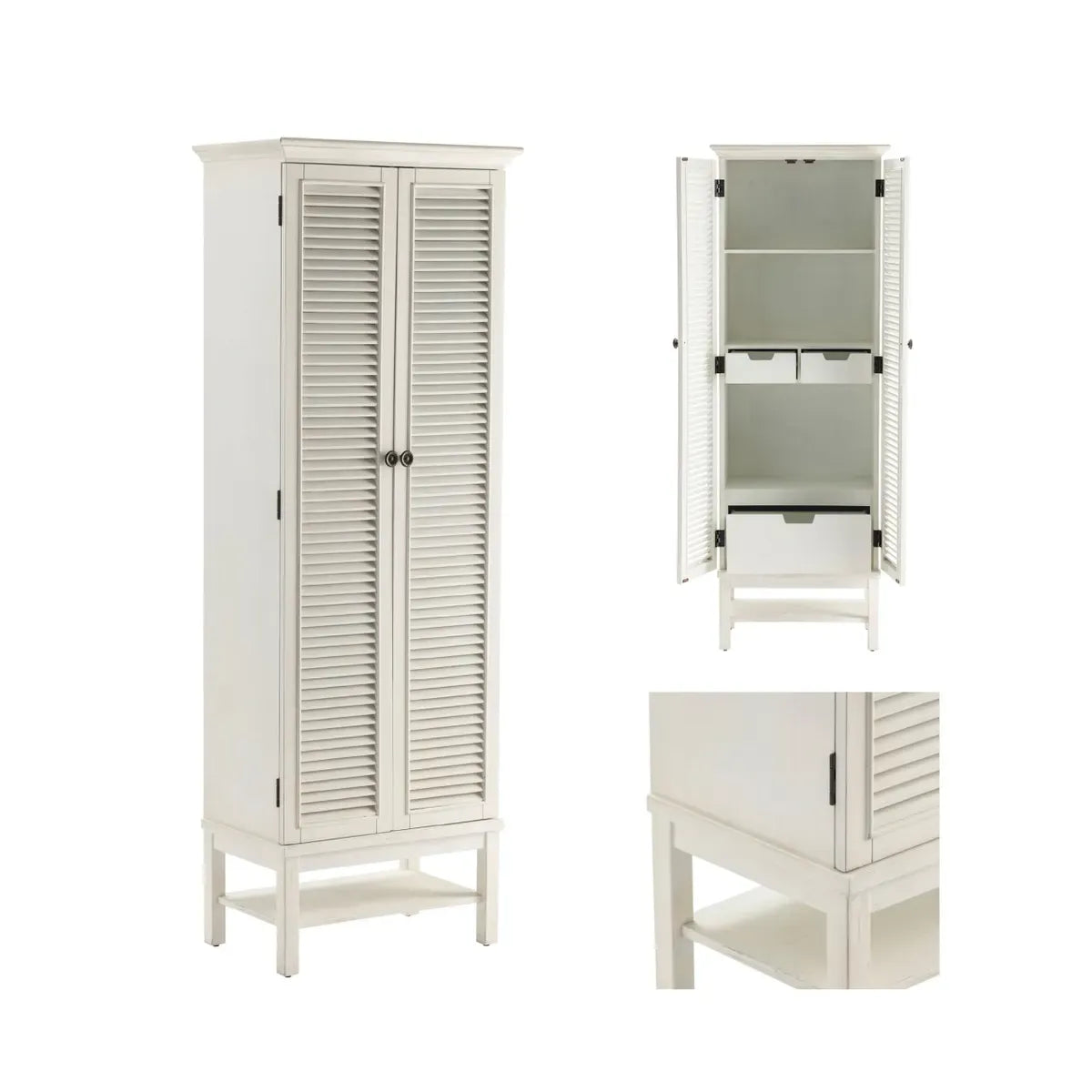 Crestview Collection Magnolia White Tall Cabinet - Image 2