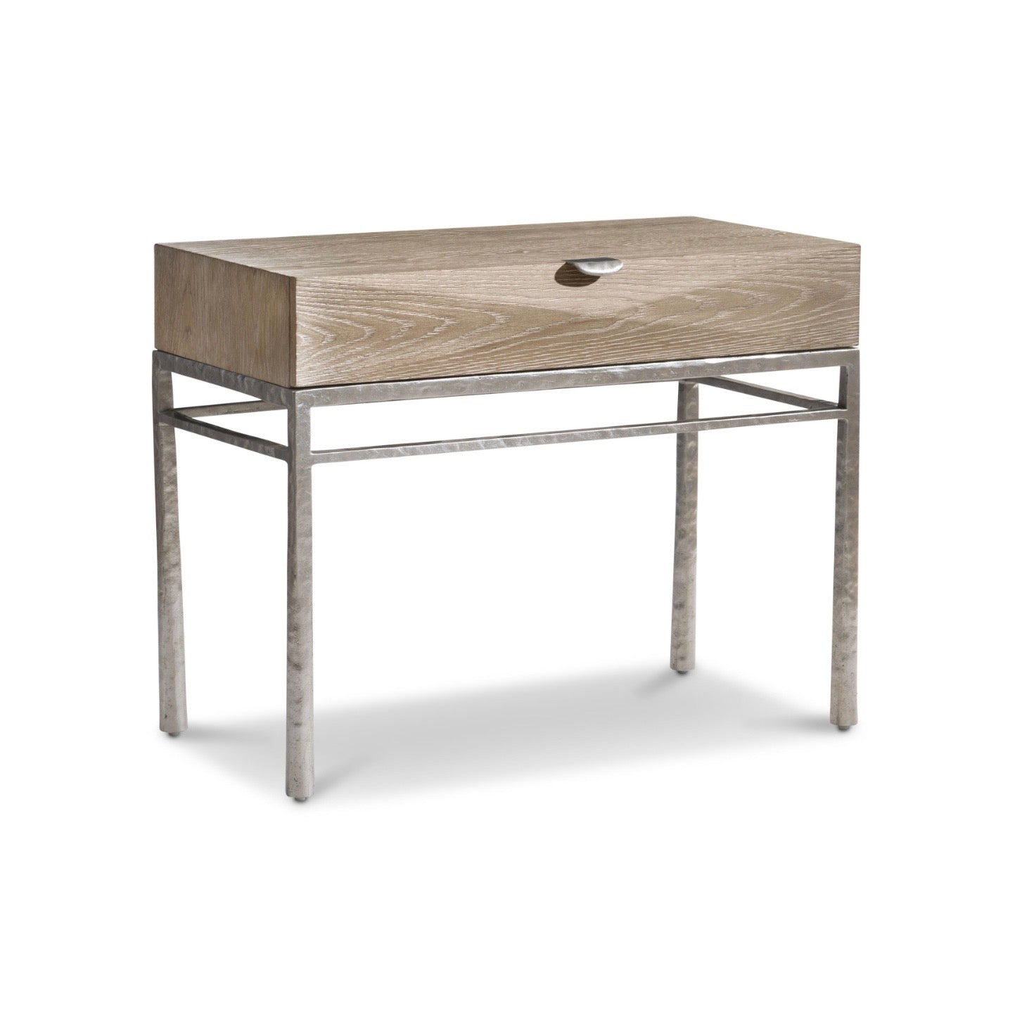 Bernhardt Aventura Collection Single Drawer Nightstand ~ Marcona Finish With Cast Aluminum Base - Image 2