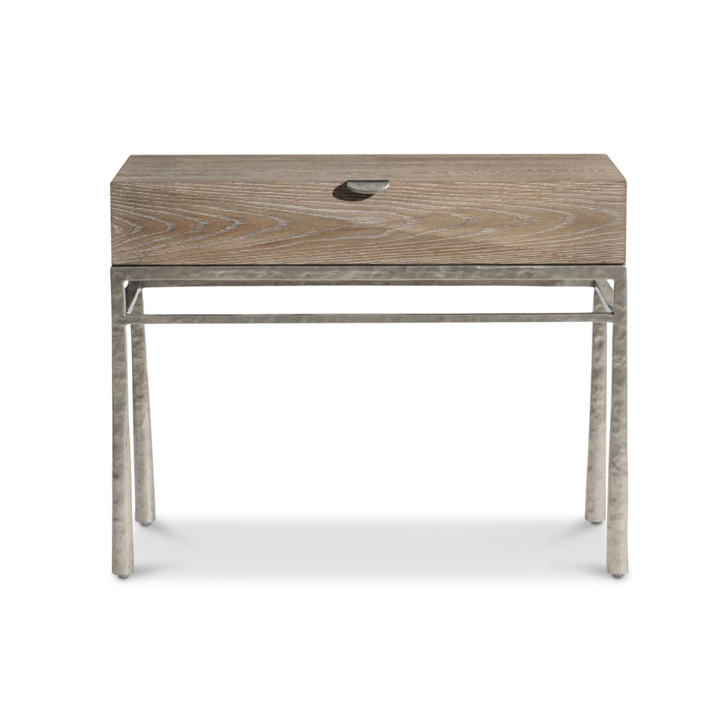 Bernhardt Aventura Collection Single Drawer Nightstand ~ Marcona Finish With Cast Aluminum Base - Image 3