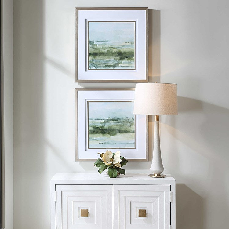 Uttermost Soft Sage Set of 2 Framed Prints - Image 1