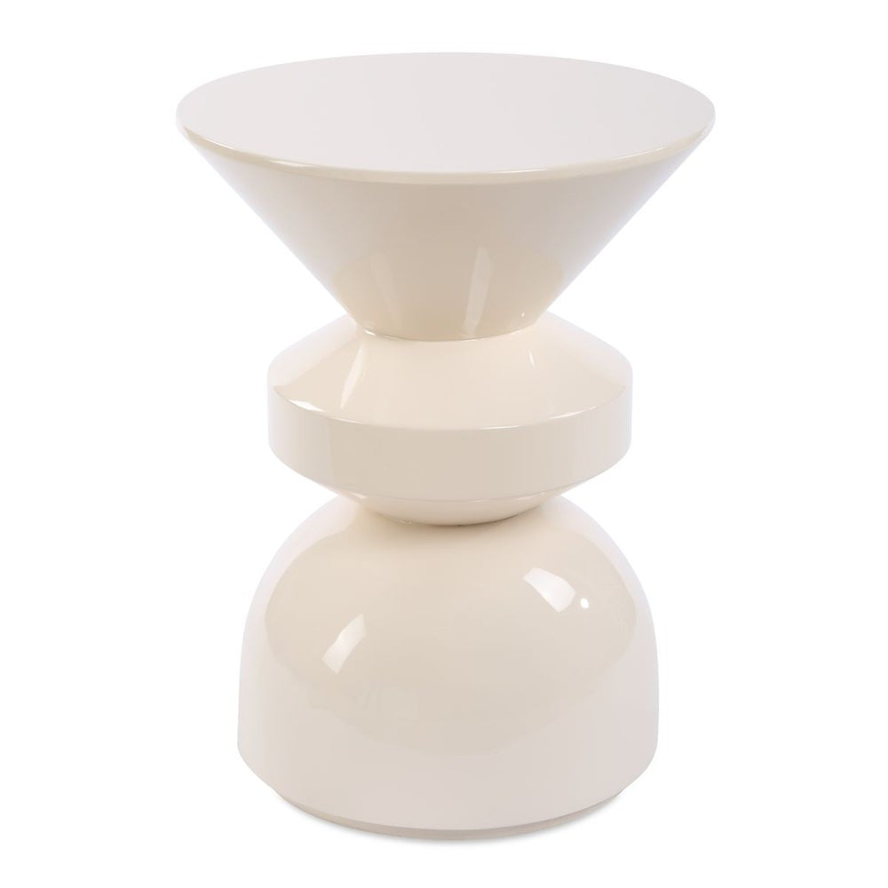 Uttermost Lyford Cream High Gloss Lacquer Accent Table - Image 1
