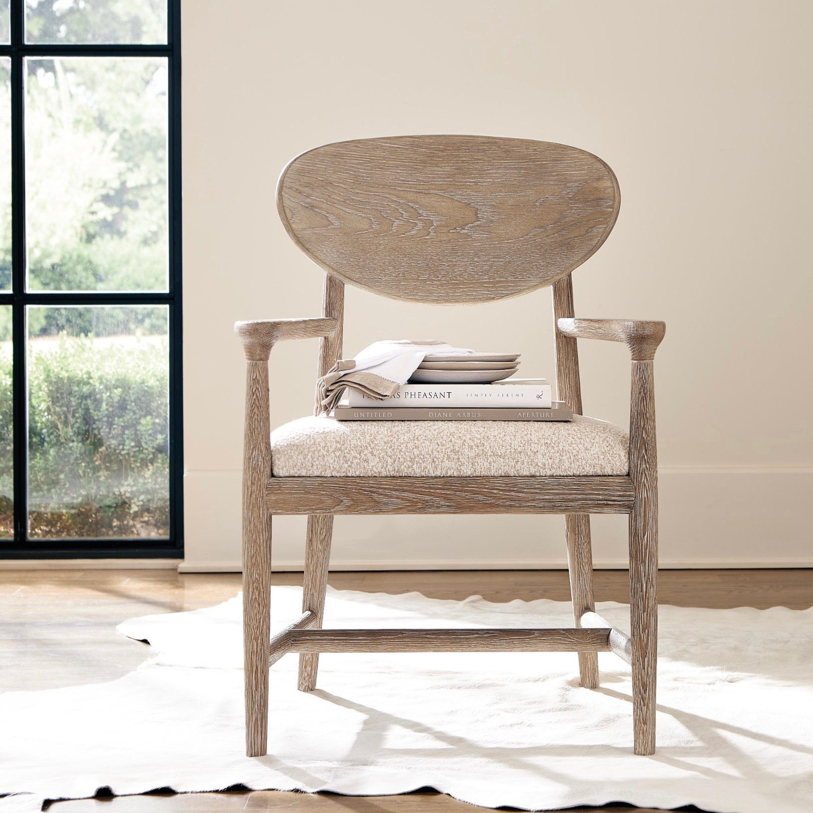 Bernhardt Aventura Collection Arm Chair with Upholstered Seat - Image 2