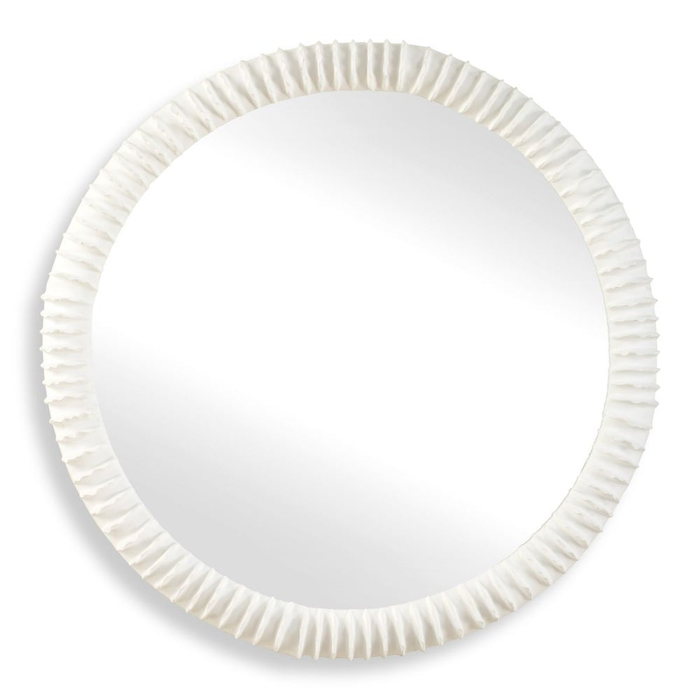 Uttermost Akiko Matte White Round Mirror - Image 3