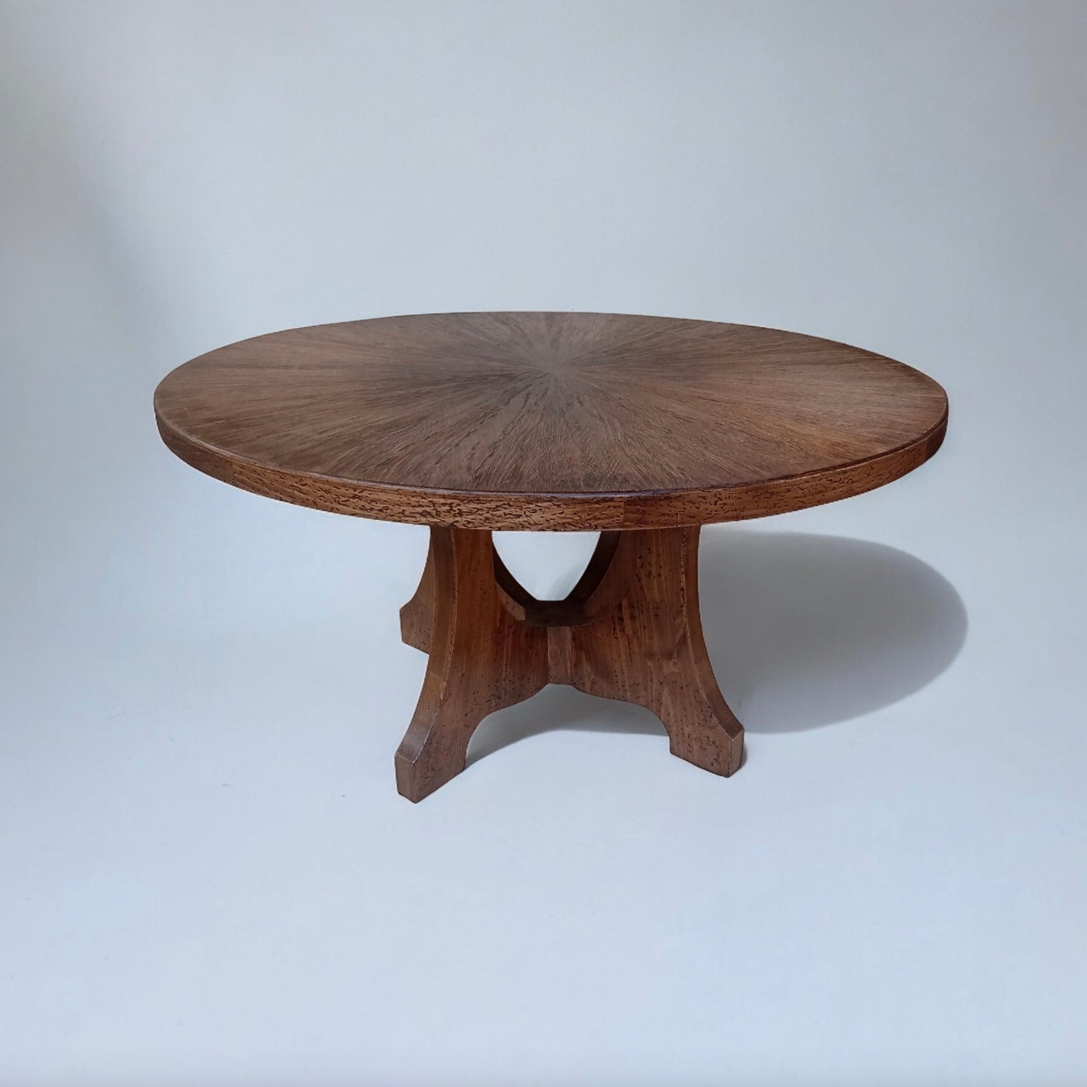 Casa Bonita Modern Rustic Fairmont Golden Brown Dining Table - Image 1