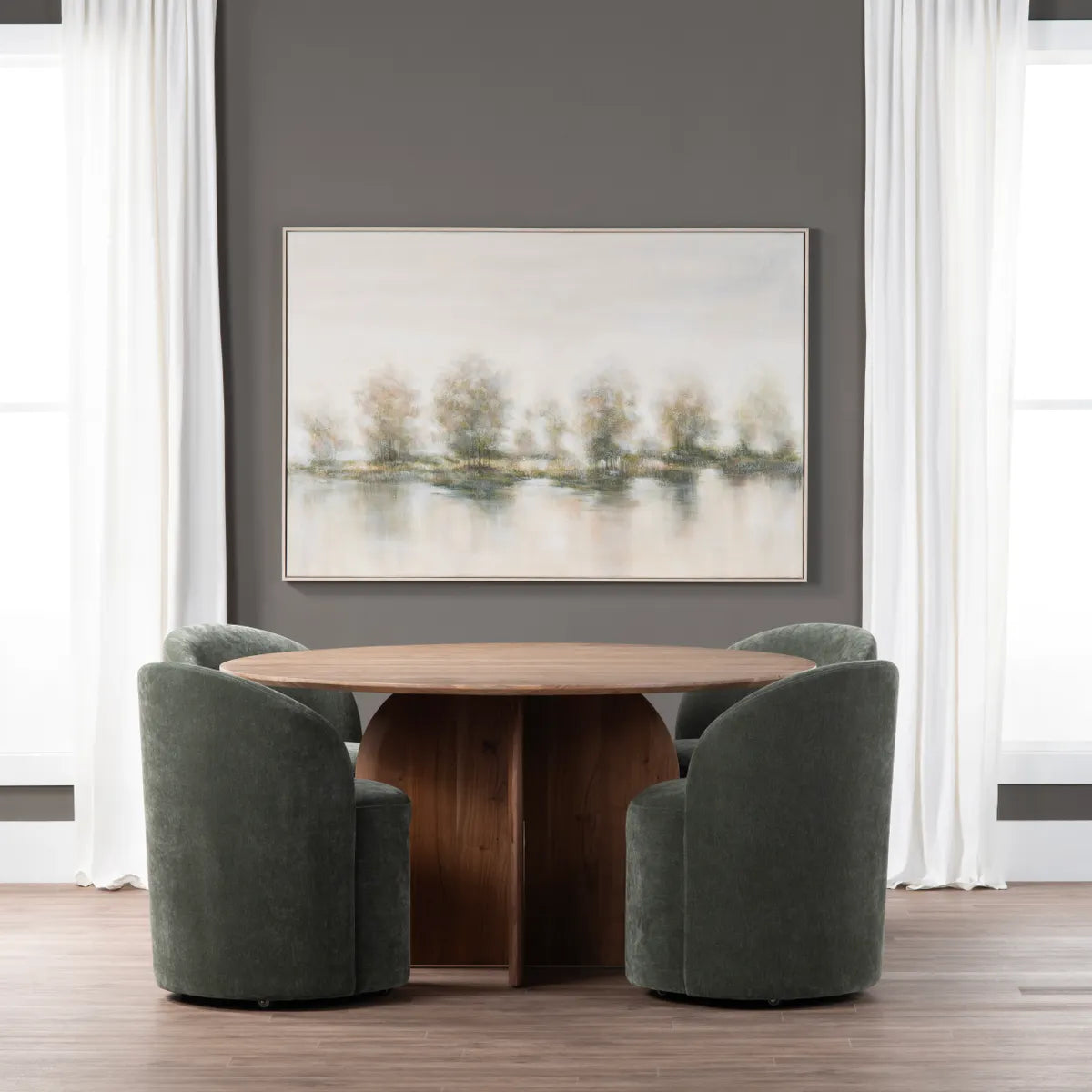 Crestview Collection Braxton Stained Natural Dining Table - Image 1