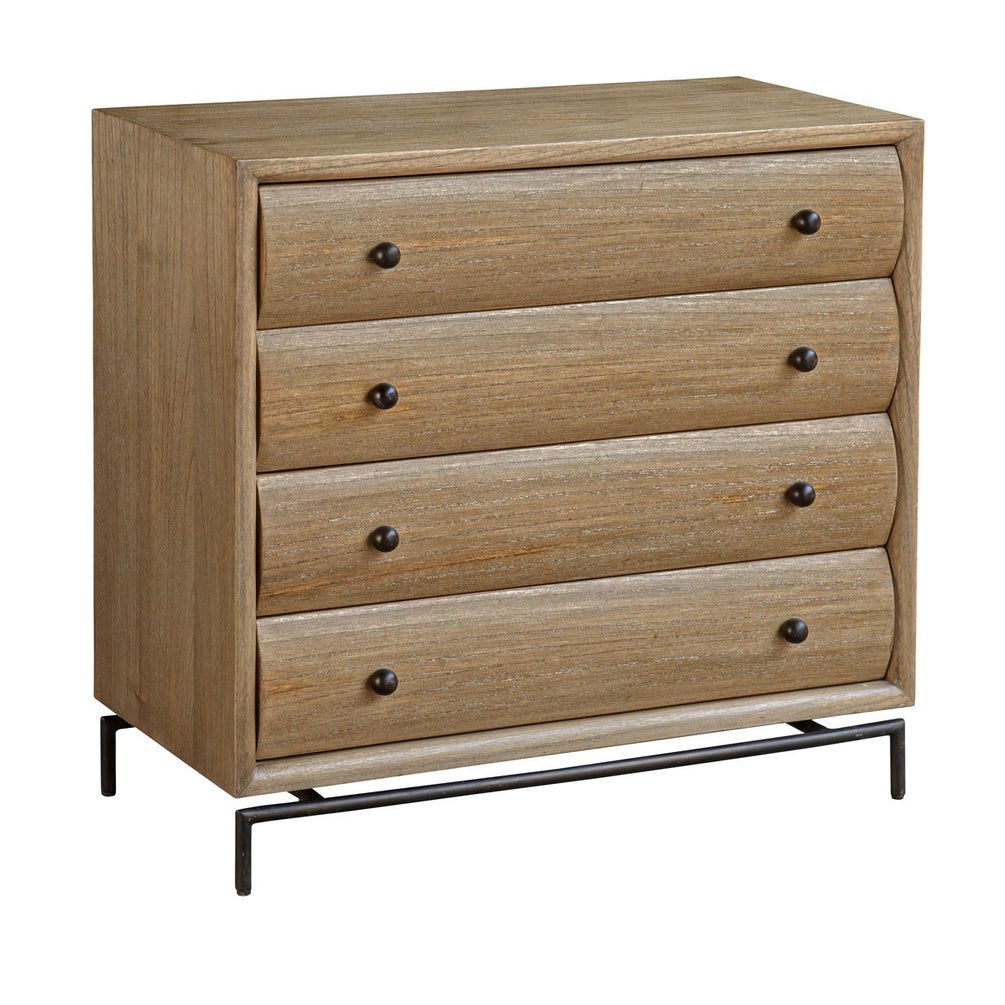 Uttermost Millard Mindi Natural Wood 4 Drawer Chest - Image 1