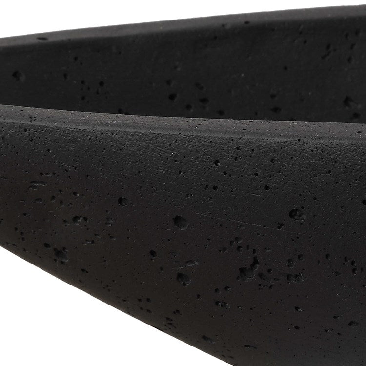 Uttermost Vessel Cast Black Stone Canoe Shaped Bowl - Image 3