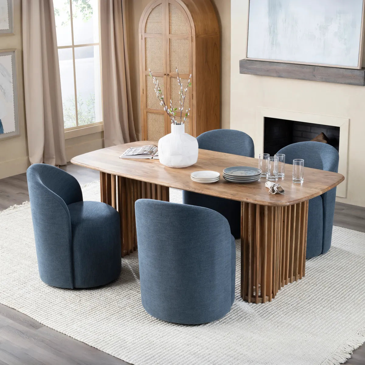 Crestview Collection Fairfax Cobalt Dining Chair - Image 1