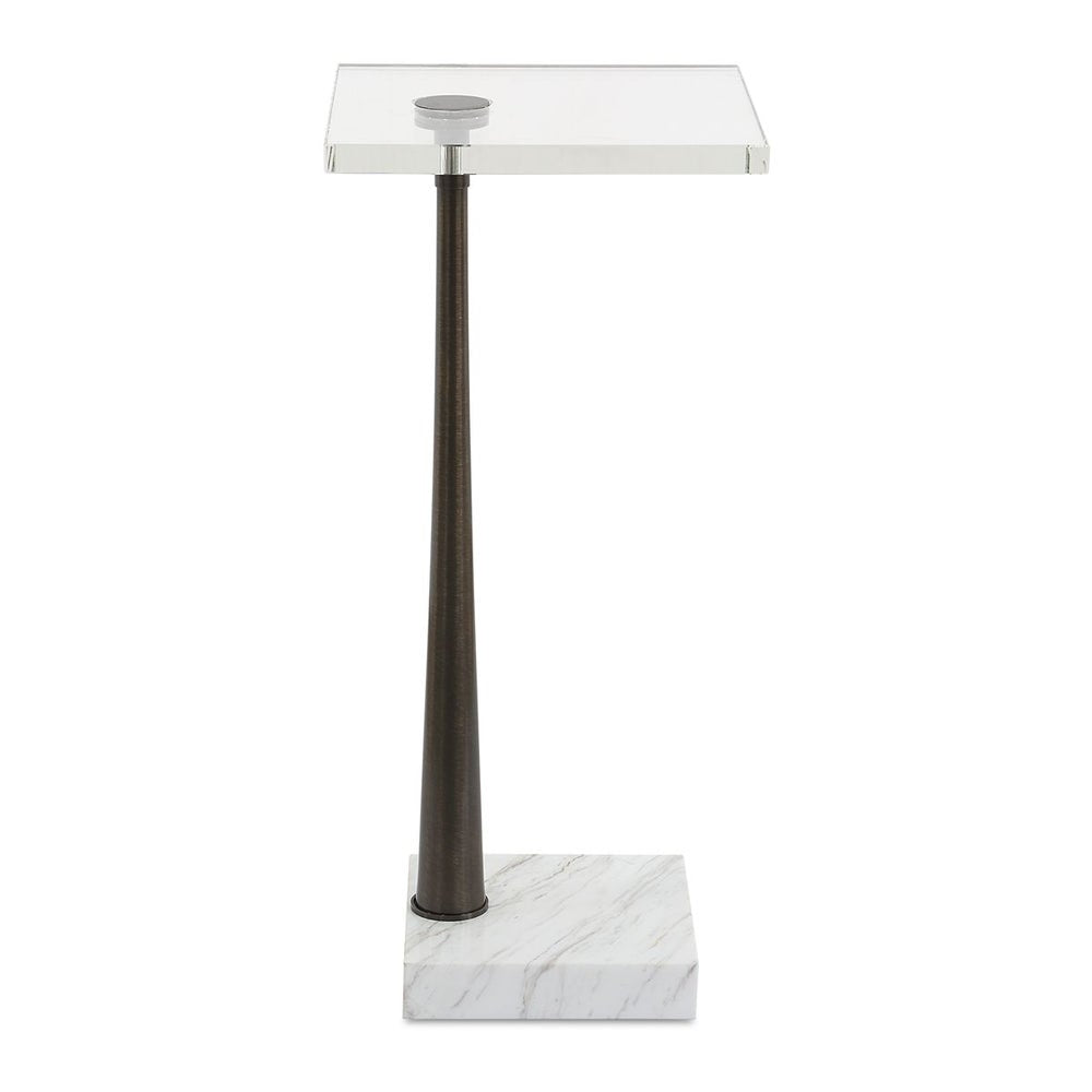 Uttermost Pelton White Marble Drink Table - Image 2