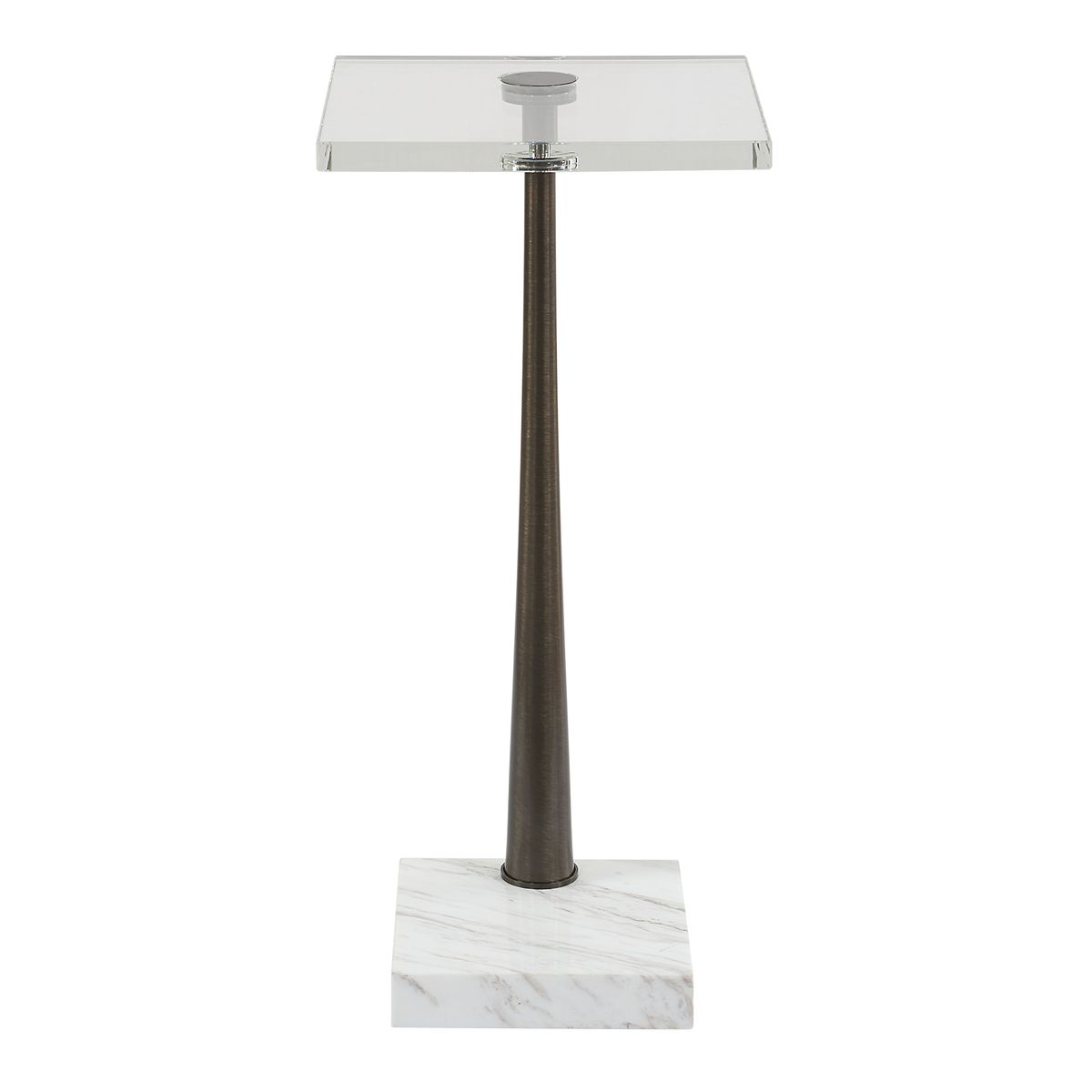 Uttermost Pelton White Marble Drink Table - Image 3