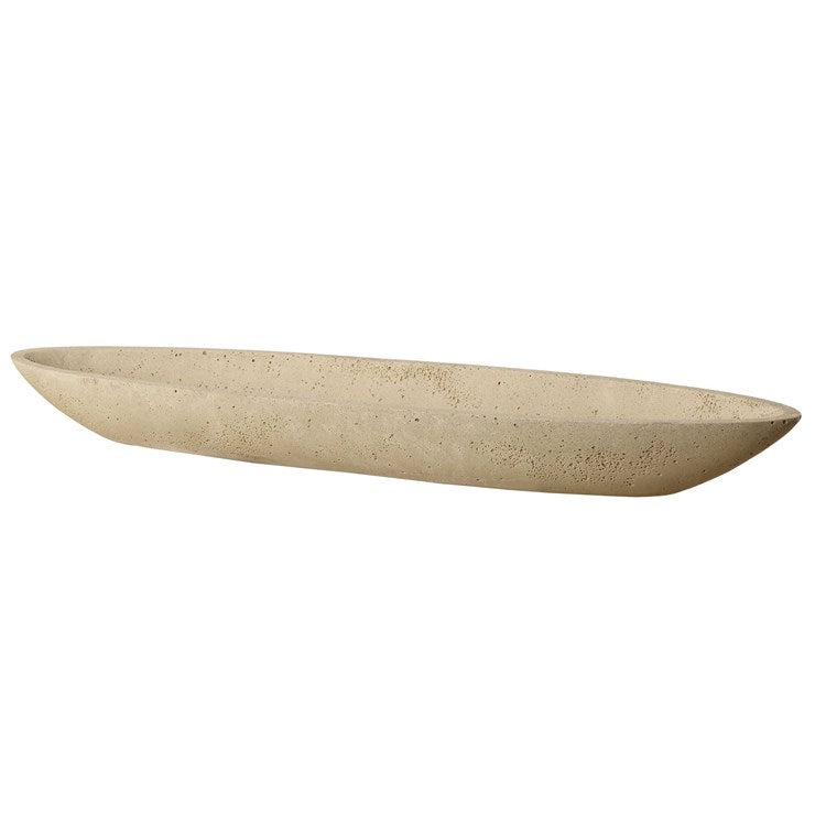 Uttermost Vessel Cast Ivory Stone Canoe Shaped Bowl - Image 3