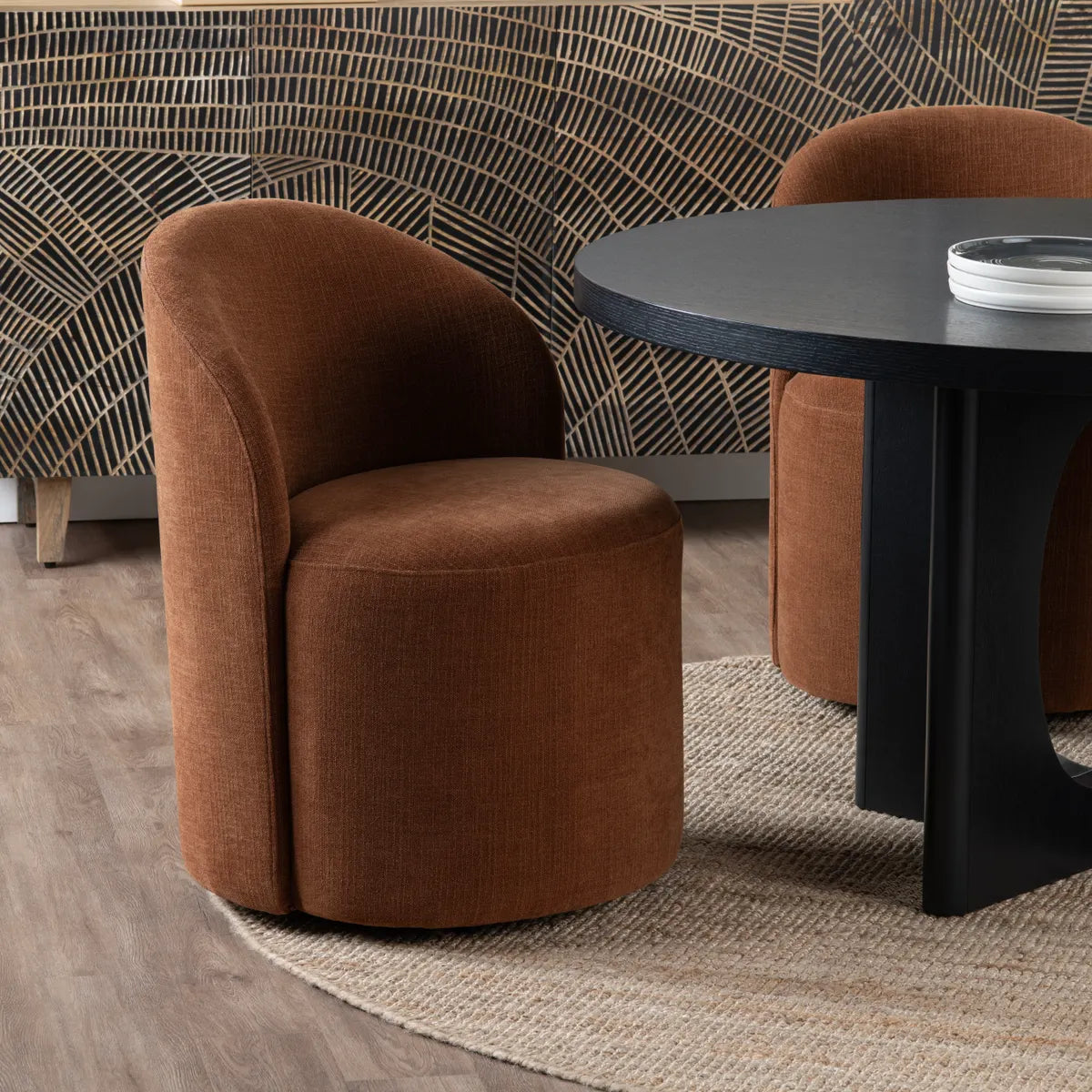 Crestview Collection Fairfax Rust Dining Chair - Image 1