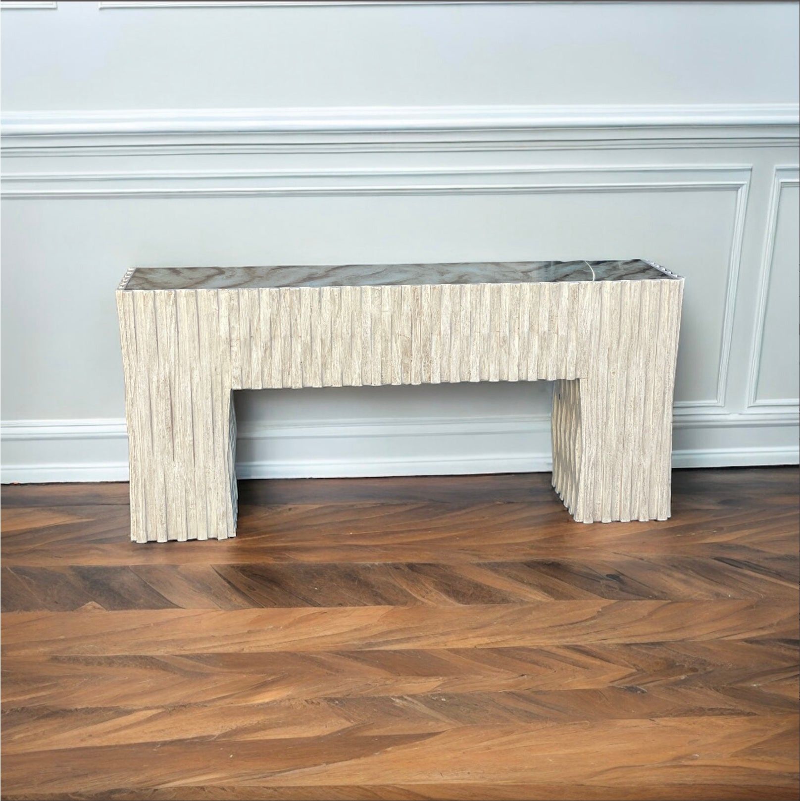 Casa Bonita Modern Rustic Central Console Table - Image 2