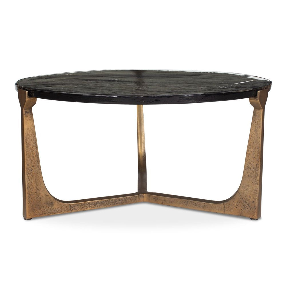 Uttermost Bohdi Black Cut Glass Outdoor Coffee Table - Image 1