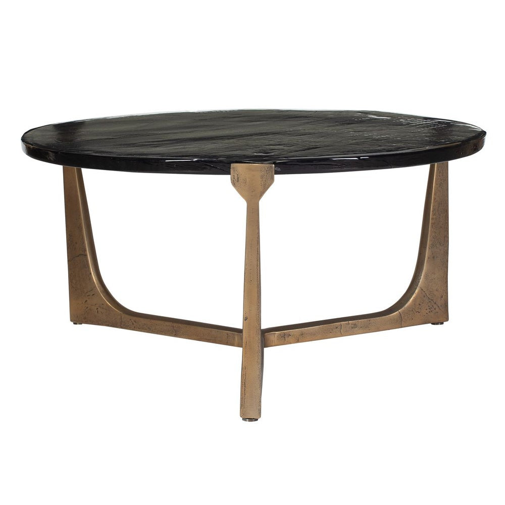 Uttermost Bohdi Black Cut Glass Outdoor Coffee Table - Image 2