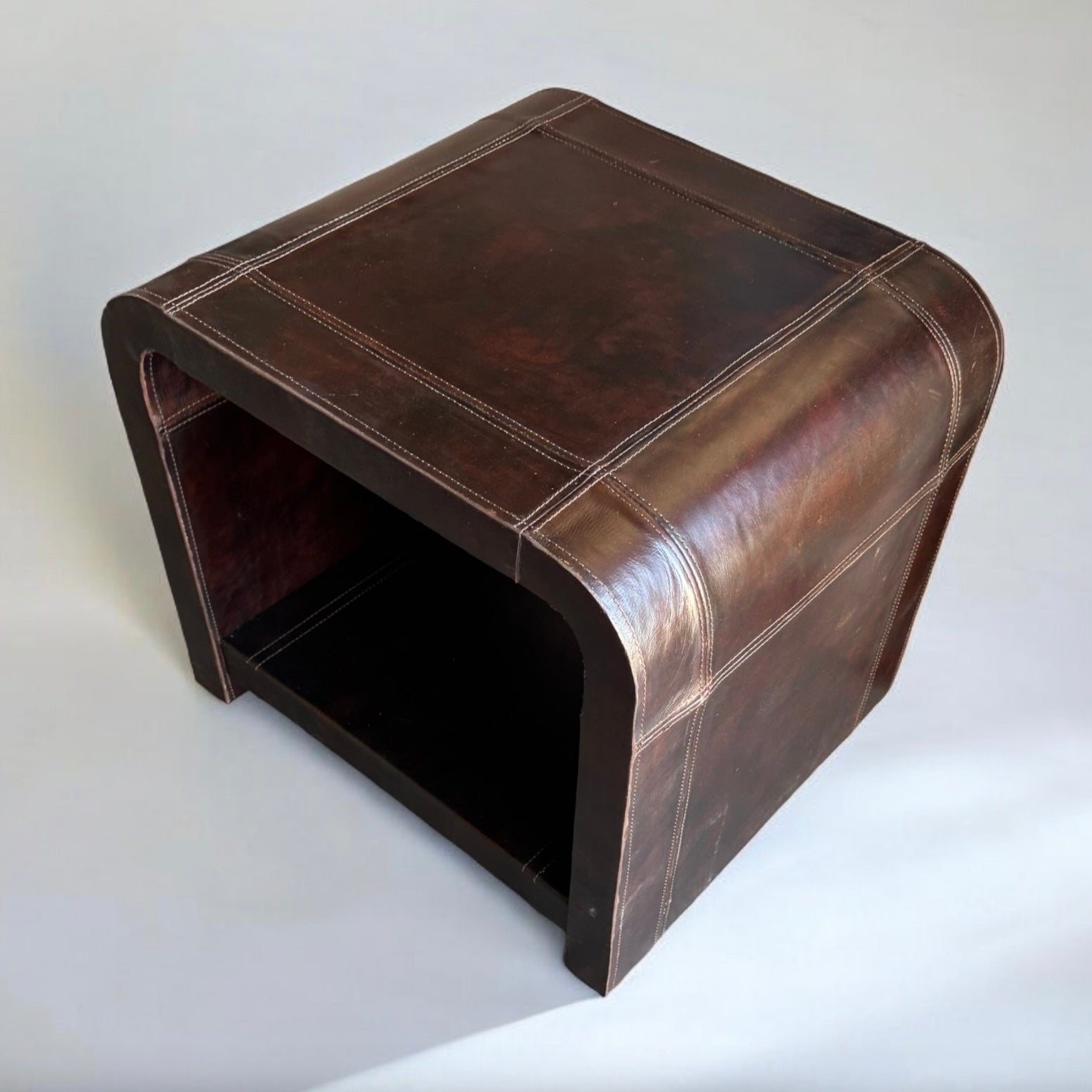 Casa Bonita Modern Rustic Taylor Chocolate End Table - Image 1