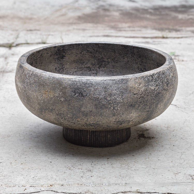 Uttermost Brixton Aged Black Terracotta Bowl - Image 1