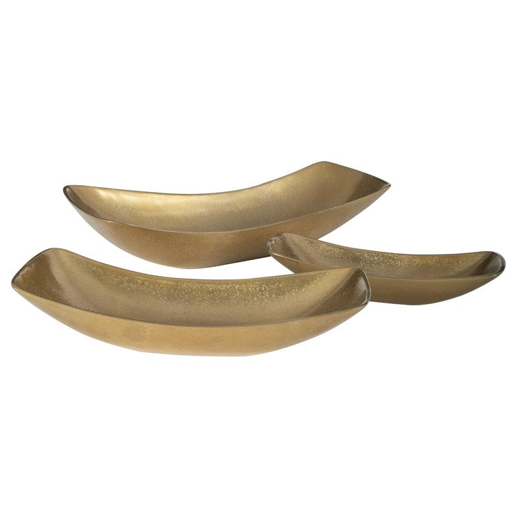 Uttermost Anas Textured Antique Brass  Set of 3 Bowls - Image 3