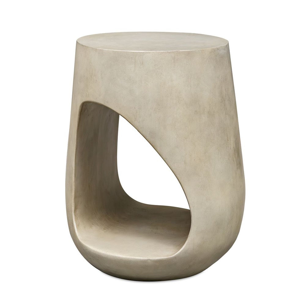 Uttermost Lithos Warm Gray Glass Comcrete Accent Table ~ Indoor And Outdoor Use - Image 2