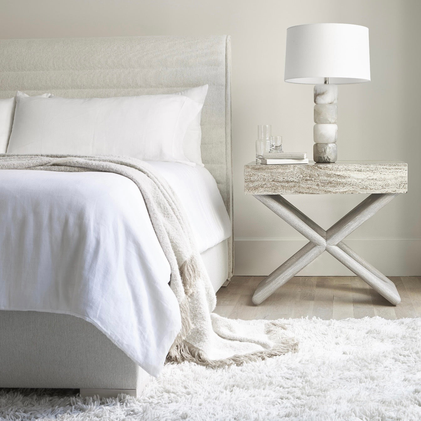 Bernhardt Sereno Collection Single Drawer Nightstand ~ Grigio Finish - Image 3