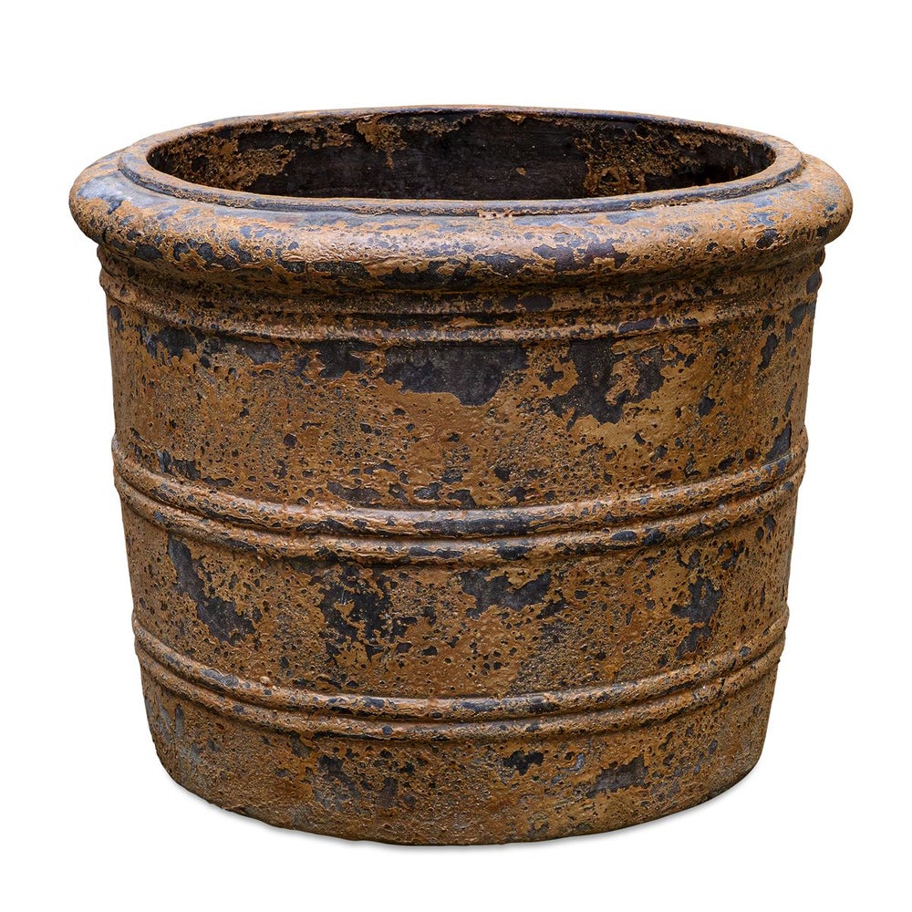 Uttermost Weathered Relic Rust Black Concrete Planter ~ Indoor And Outdoor Use - Image 2