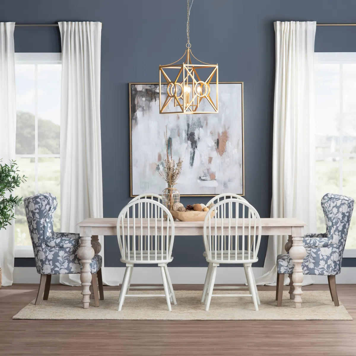 Crestview Collection Harvest Light Mango Wood Dining Table - Image 1