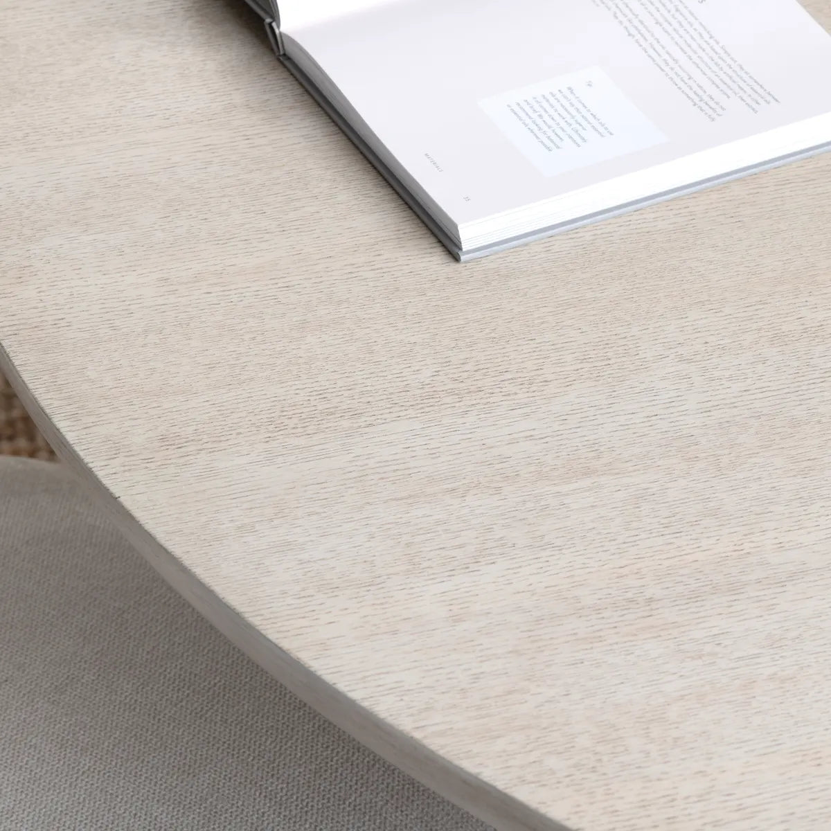 Crestview Collection Willow Round Creamwash Wood Dining Table - Image 2