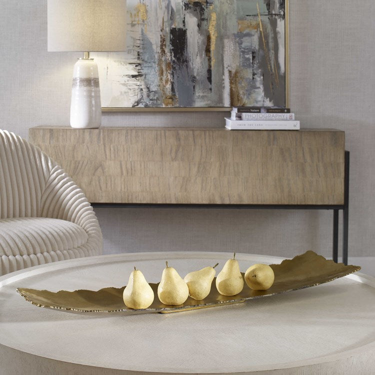 Uttermost Camilla Textured Gold Tray - Image 1