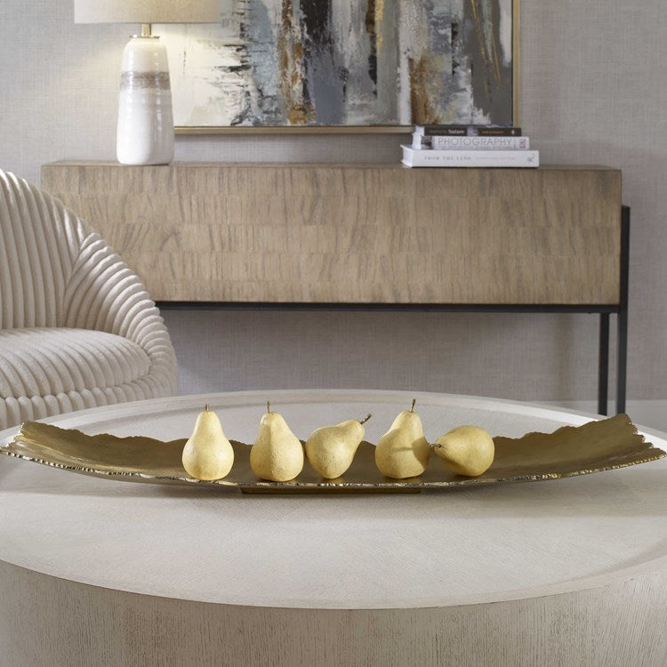Uttermost Camilla Textured Gold Tray - Image 3
