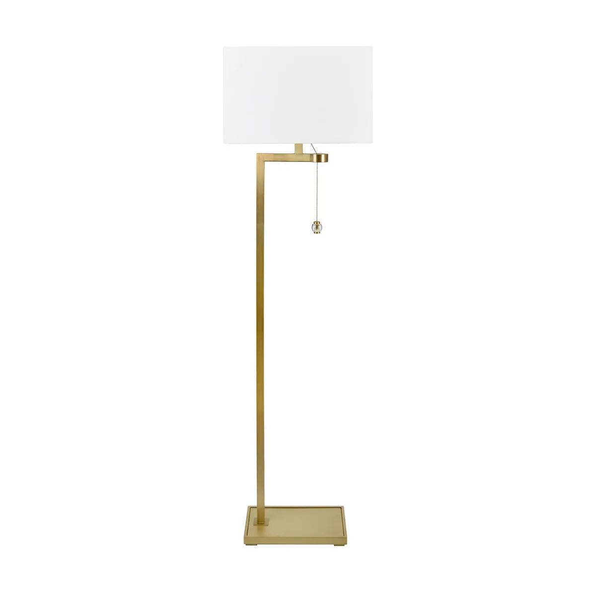 Crestview Collection Forbes Sleek Warm Honey Brass Floor Lamp - Image 1