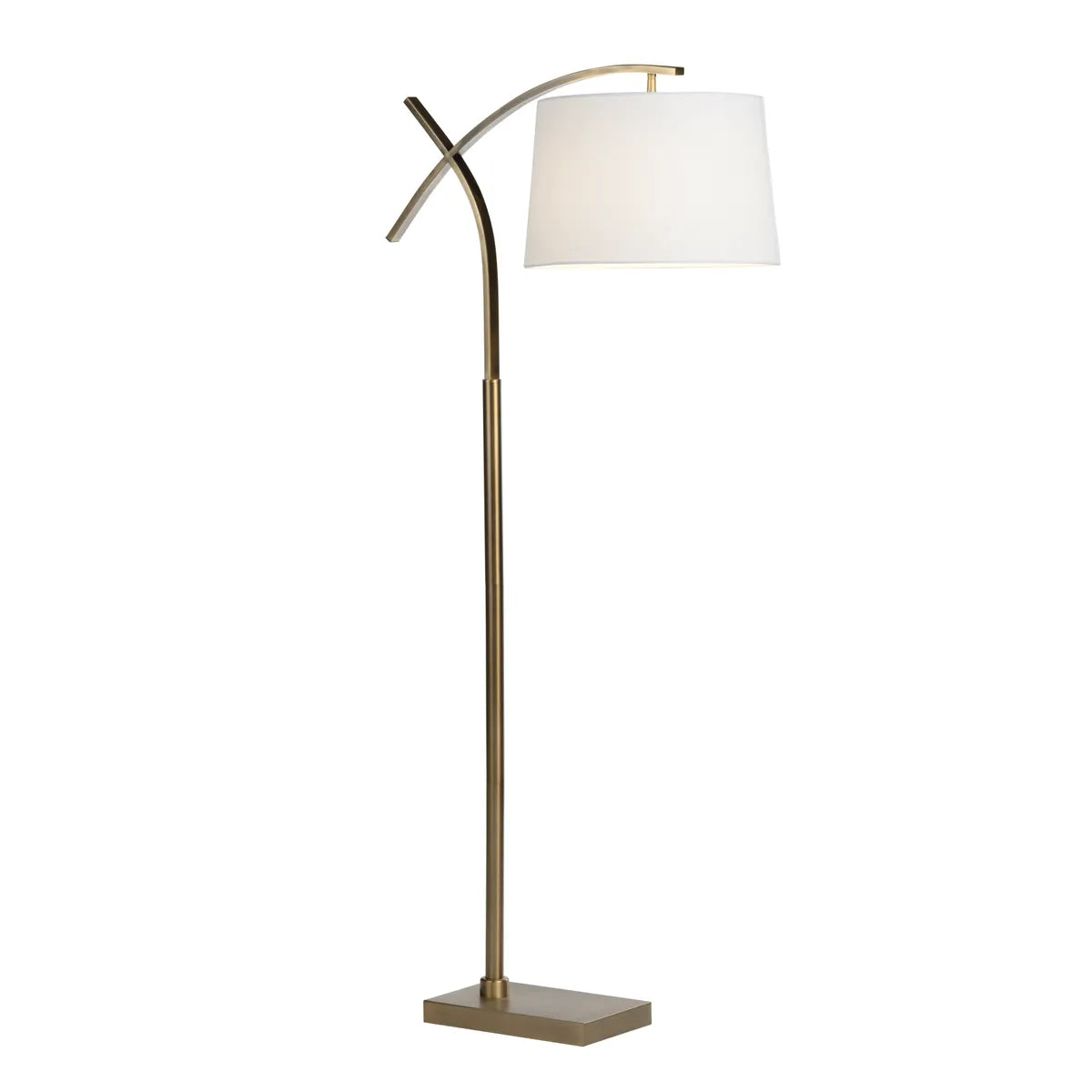 Crestview Collection Alto Floor Lamp With White Linen Shade - Image 2