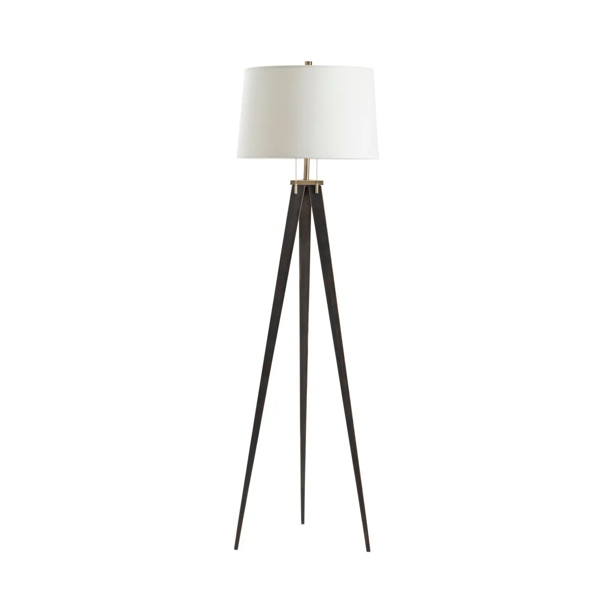 Crestview Collection Lennon Tripod Leg Brushed Bronze Finish Floor Lamp - Image 3