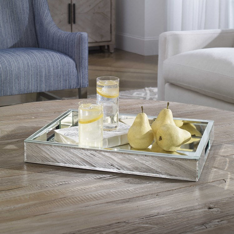 Uttermost Aniani Polished Mirrored Tray - Image 2