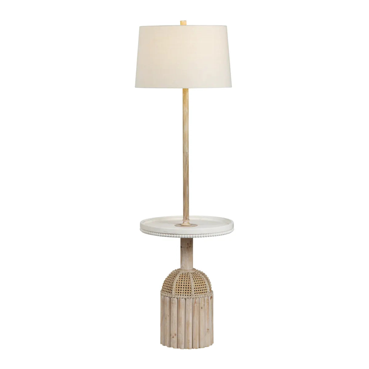 Crestview Collection Rafferty Wood And Rattan Coastal Floor Lamp - Image 2