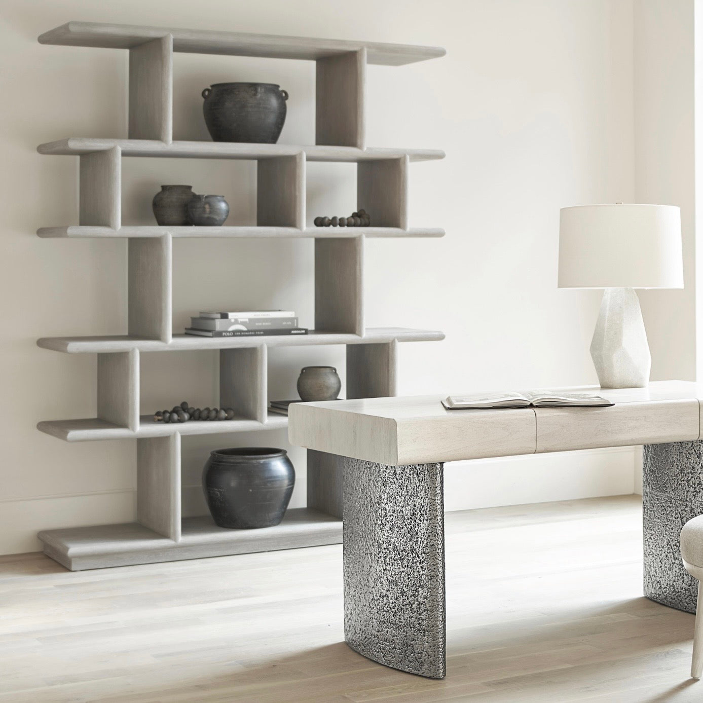 Bernhardt Sereno Collection Etagere ~ Grigio Finish - Image 2