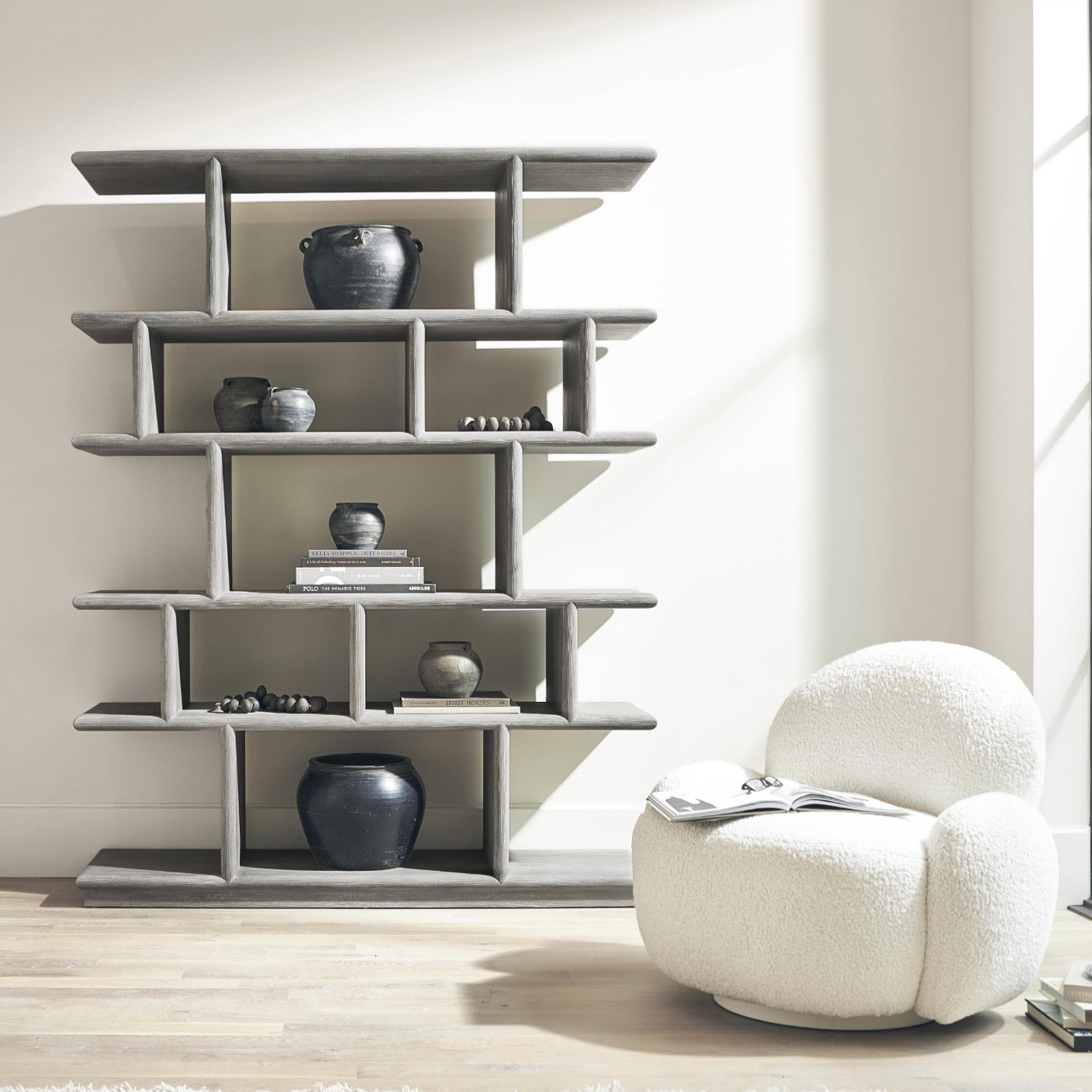 Bernhardt Sereno Collection Etagere ~ Grigio Finish