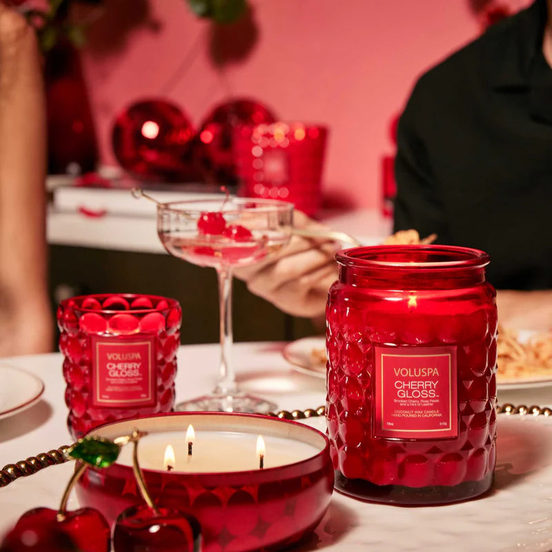 Voluspa Cherry Gloss 3 Wick Tin Candle ~ 38oz ~ SPRING SALE  ~ Limited Quantity - Image 2