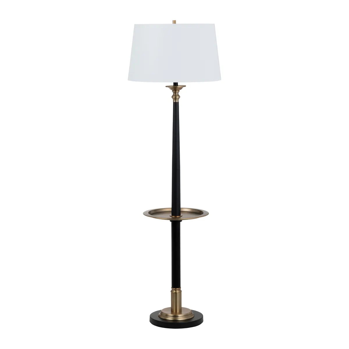 Crestview Collection Claiborne Brass Tray Floor Lamp - Image 3