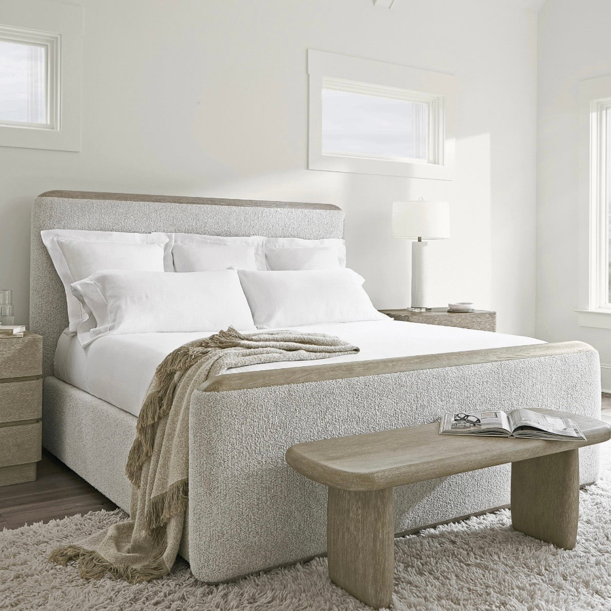 Bernhardt Arcadia Collection Upholstered Panel Bed ~ Available in Queen, King and California King Sizes - Image 2