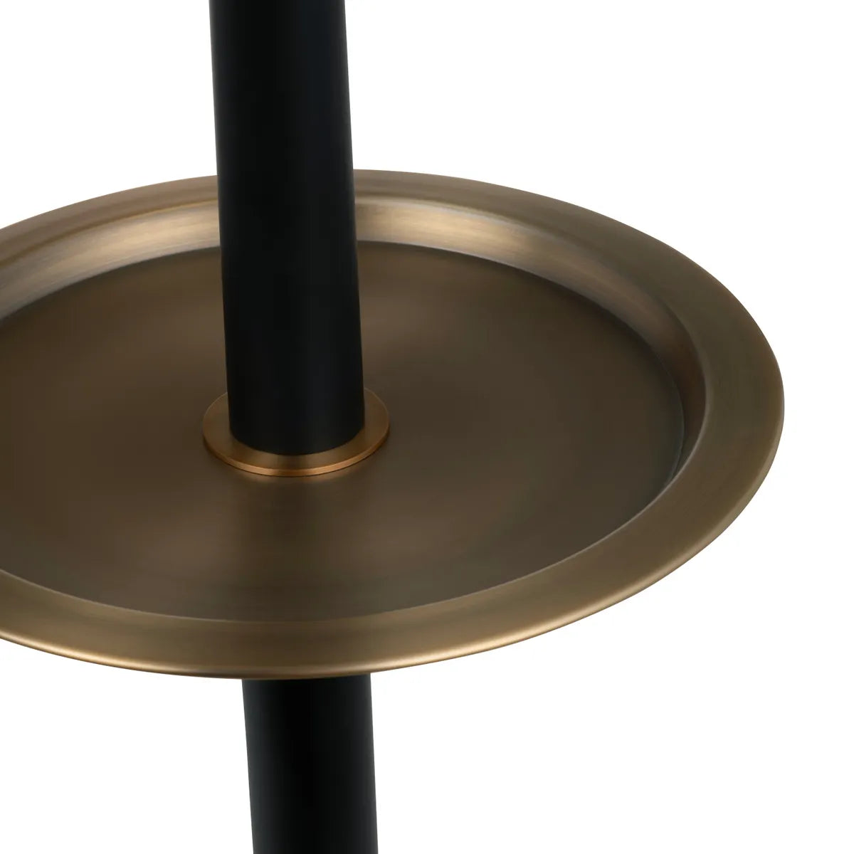 Crestview Collection Claiborne Brass Tray Floor Lamp - Image 2