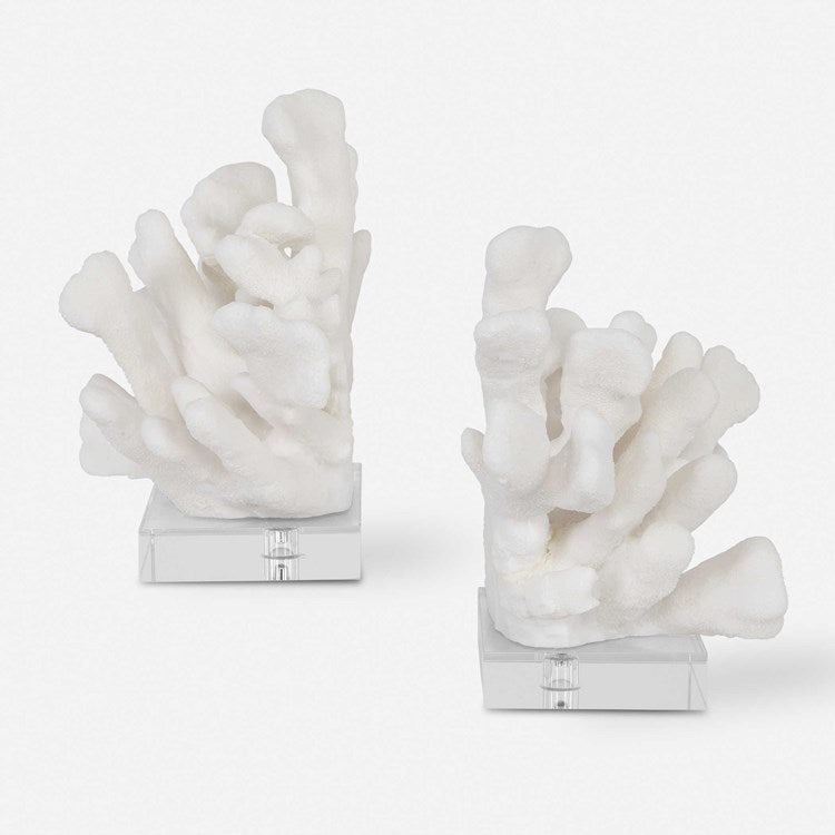 Uttermost Charbel Faux White Coral Bookends - Image 3