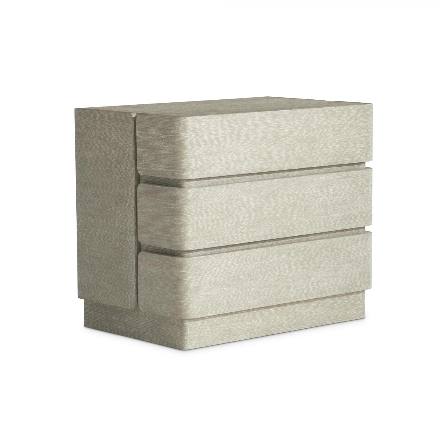 Bernhardt Arcadia Collection Three Drawer 34 Inch Nightstand ~ Clay Finish - Image 2