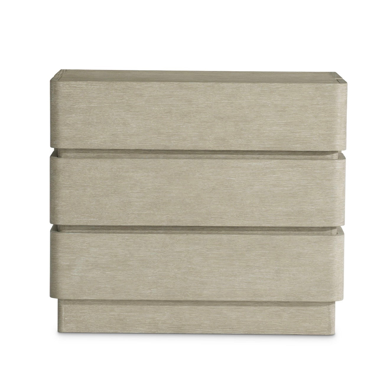Bernhardt Arcadia Collection Three Drawer 34 Inch Nightstand ~ Clay Finish - Image 3