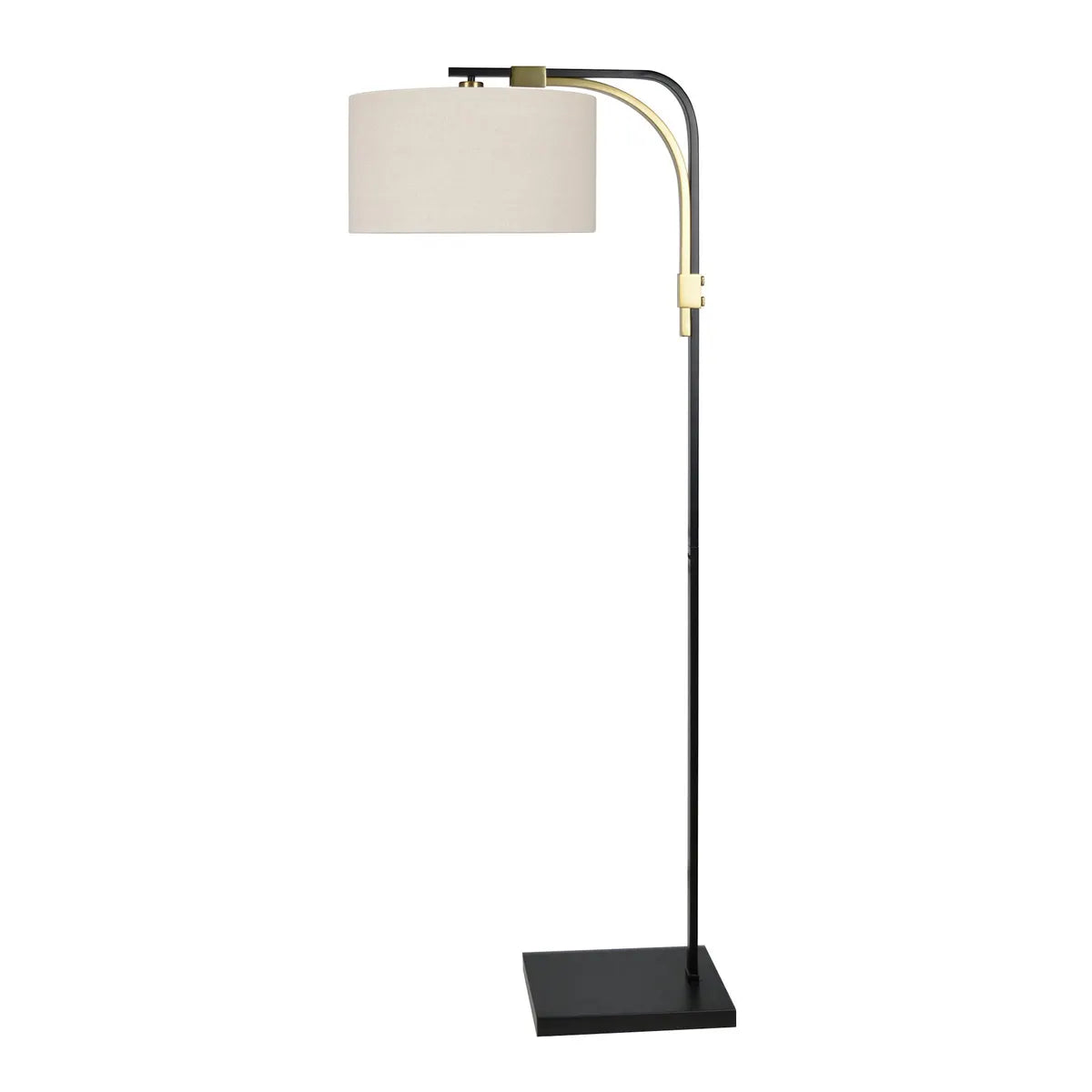 Crestview Collection Zephyr Black With Gold Accents Floor Lamp - Image 1