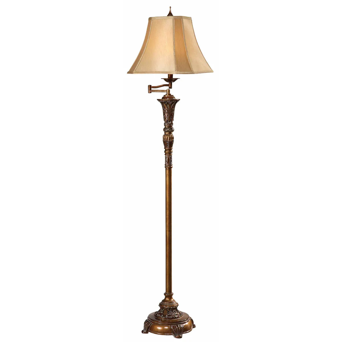 Crestview Collection Tyler Antique Brass Floor Lamp - Image 1