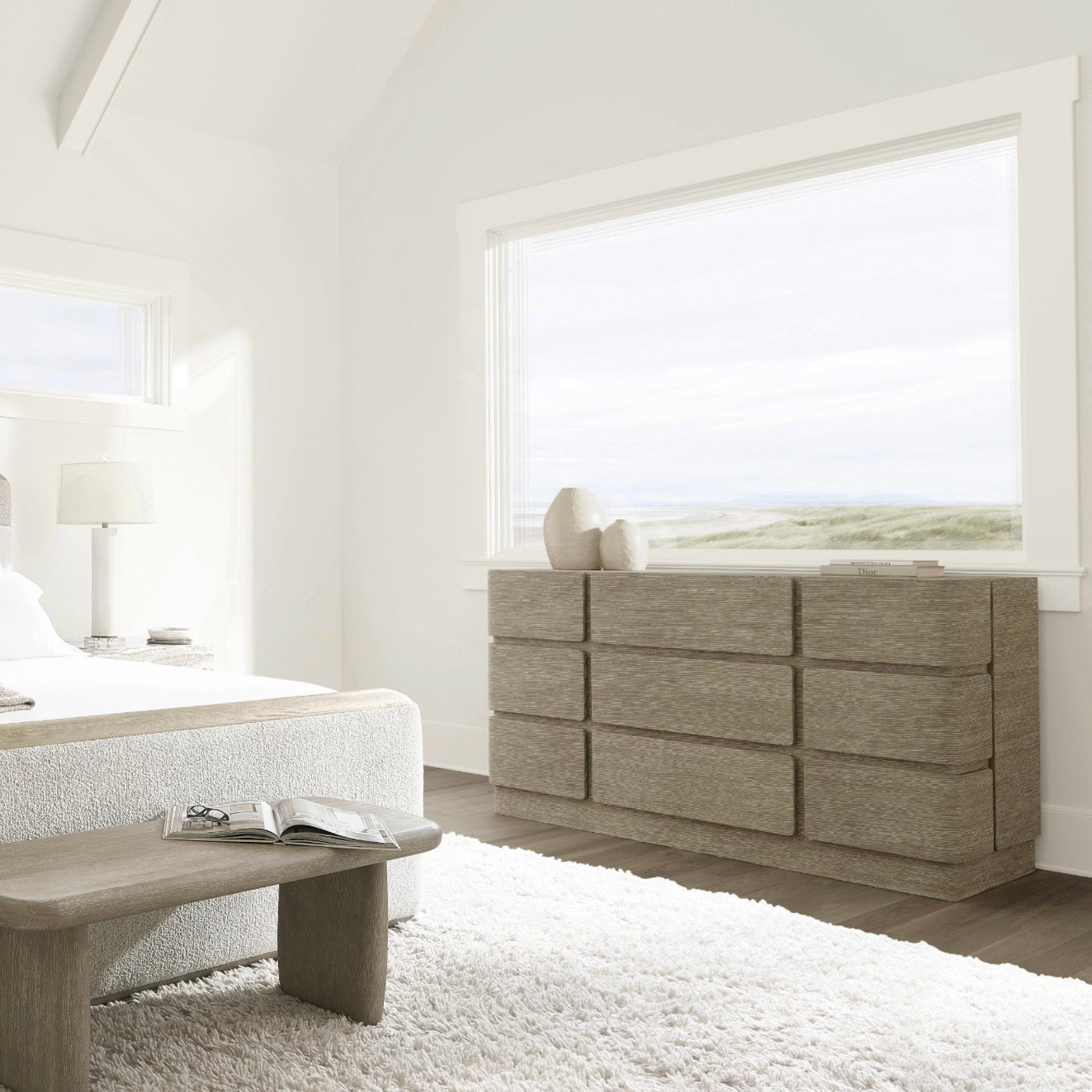 Bernhardt Arcadia Collection Nine Drawer Dresser ~ Clay Finish - Image 2