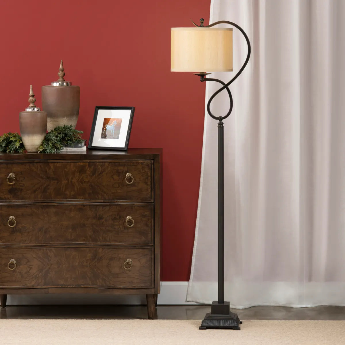 Crestview Collection Echo Bronze Finish Floor Lamp - Image 1
