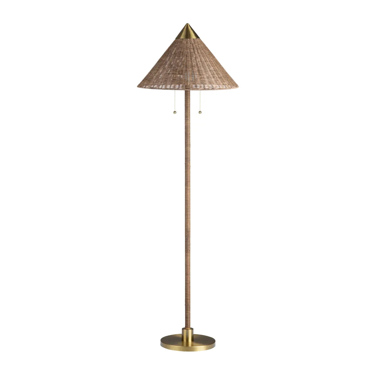 Crestview Collection Finnegan Rattan Floor Lamp - Image 1